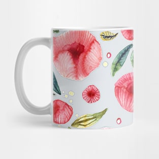 Peony Flowers Watercolor Mug